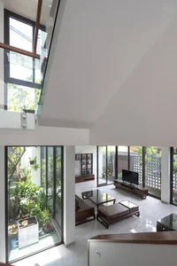 Minimalist Sanctuary: Elevating Modern Living with Floor-to-Ceiling Glass Walls and Lush Indoor Greenery-9