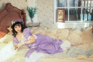 Elegant Portrait Art: YiTuYu Art Language Vol.9390 Featuring Model Bei Bei Bu Shui Jiao – Sophisticated and Gentle Aesthetic Photography Collection.-2