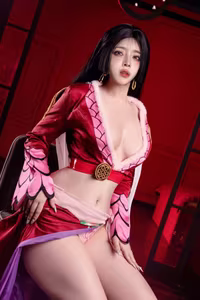 Coser Bao Zou Li Yu Wang: Alluring Boa Hancock Cosplay in Striking Red - Part07-0