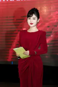 Captivating Asian Beauty: The Elegant Woman in Red with a Charming Smile and Confident Aura-3