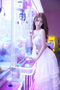 Neon Dreams with Pai Huang Gua Girl No.10791: A Fusion of White and Light-20