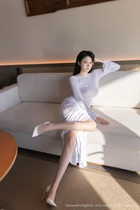 Ethereal Outdoor Portrait of Anran in Delicate White Lace Lingerie – XiuRen Collection No.10747 Beautiful Asian Model Photography-10