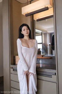 Ethereal Outdoor Portrait of Anran in Delicate White Lace Lingerie – XiuRen Collection No.10747 Beautiful Asian Model Photography-18