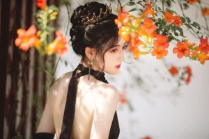 Elegant Lifestyle Portrait Photography Featuring Model Dang Chu Jiao Ren Jia Xiao Tian Tian - Art Language Vol.9313 Minimalist Indoor Aesthetic Series-11