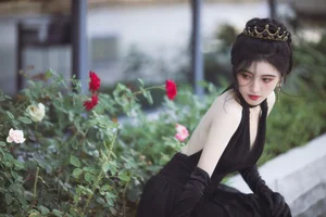 Elegant Lifestyle Portrait Photography Featuring Model Dang Chu Jiao Ren Jia Xiao Tian Tian - Art Language Vol.9313 Minimalist Indoor Aesthetic Series-2