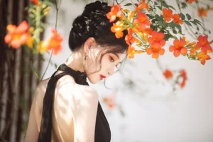 Elegant Lifestyle Portrait Photography Featuring Model Dang Chu Jiao Ren Jia Xiao Tian Tian - Art Language Vol.9313 Minimalist Indoor Aesthetic Series-7