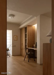 Sun-Drenched 94m² Minimalist Home: A Modern Retirement Sanctuary Featuring Sliding Glass Doors, Indoor Greenery, and Functional Contemporary Design-9