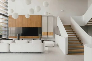 Modern Villa Architecture: Innovative Vertical Design Utilizing Natural Light and Minimalist Glass Elements for Contemporary Luxury Living-11