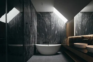 Modern Villa Architecture: Innovative Vertical Design Utilizing Natural Light and Minimalist Glass Elements for Contemporary Luxury Living-9