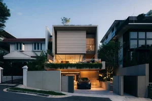 Modern Villa Architecture: Innovative Vertical Design Utilizing Natural Light and Minimalist Glass Elements for Contemporary Luxury Living-7