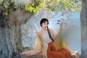 Jian Ying Tao Nai: Elegant Asian Muse Amidst Spring Blossoms - YiTuYu Art Language Vol.8617-3