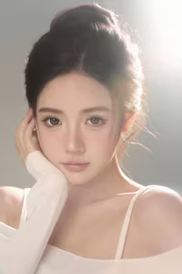 VGU No.37: Unveil the Pure Beauty and Pensive Aura in this Captivating Elegant Portrait.-5