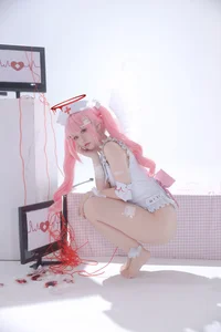 Beautiful Tsukiyomi Ai Trainee Nurse Cosplay Set by G44 Bu Hui Shou Shang - High-Quality 32-Image Gallery for Anime and Cosplay Enthusiasts-13
