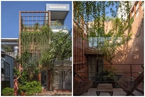 Modern Tube House Design: Innovative Urban Architecture with Lush Indoor Gardens and Natural Light Voids in Hanoi-12