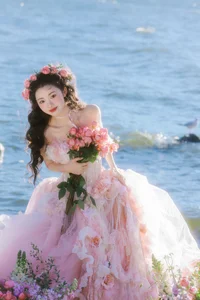 Ethereal Dali Seagull Season: Lu Li in a Pink Princess Dress - YiTuYu Art Language Vol.9308 Photography-9