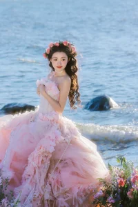 Ethereal Dali Seagull Season: Lu Li in a Pink Princess Dress - YiTuYu Art Language Vol.9308 Photography-22