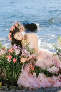 Ethereal Dali Seagull Season: Lu Li in a Pink Princess Dress - YiTuYu Art Language Vol.9308 Photography-2