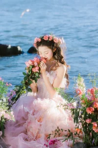 Ethereal Dali Seagull Season: Lu Li in a Pink Princess Dress - YiTuYu Art Language Vol.9308 Photography-15