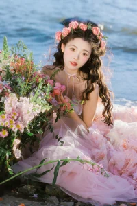 Ethereal Dali Seagull Season: Lu Li in a Pink Princess Dress - YiTuYu Art Language Vol.9308 Photography-24