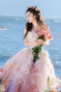 Ethereal Dali Seagull Season: Lu Li in a Pink Princess Dress - YiTuYu Art Language Vol.9308 Photography-21