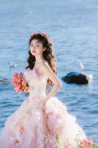 Ethereal Dali Seagull Season: Lu Li in a Pink Princess Dress - YiTuYu Art Language Vol.9308 Photography-25