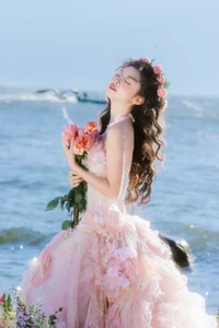 Ethereal Dali Seagull Season: Lu Li in a Pink Princess Dress - YiTuYu Art Language Vol.9308 Photography-7