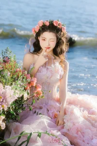 Ethereal Dali Seagull Season: Lu Li in a Pink Princess Dress - YiTuYu Art Language Vol.9308 Photography-14
