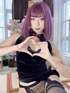 Coser Money Leng Leng: Alluring High-Slit Lace Qipao Transformation! Part02-17