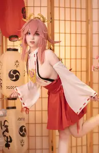 Enchanting Yae Miko Cosplay by Bangni邦尼 - Part 01-15