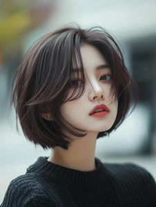 Chic Layered Bob Haircut for Round Faces - Trendy Short Hair for Beautiful Women-10