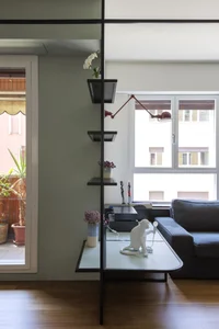 Milanese Minimalism: A Sun-Drenched 60m2 Apartment Redefined by Light and Iron Frames-6