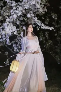 YiTuYu Vol.8782: Chu Yuan Yuan's Ethereal Beauty Amidst Cherry Blossoms Night-0