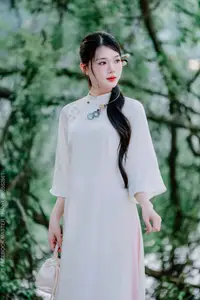 Elegant Beauty of a Vietnamese Woman in Ao Dai by a Peaceful Lake-5