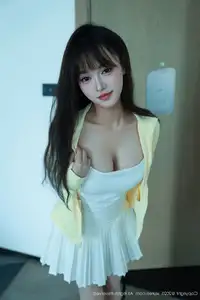 Discover Nuo Mi's Alluring Elegance in a Pristine White Dress - Exclusive XiuRen Collection No.10702-22