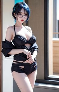 AI Generated Girl with Glasses Part02: Charming Modern Look-17