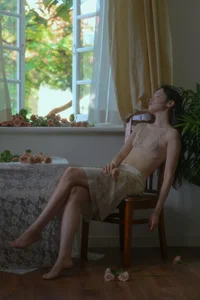 Elegant Indoor Portraiture: Cai Jing Fan in Art Language Vol.9304 – Aesthetic Private Room Photography Collection-10