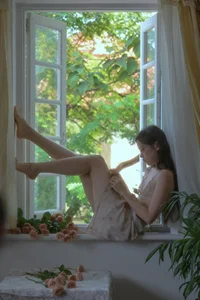 Elegant Indoor Portraiture: Cai Jing Fan in Art Language Vol.9304 – Aesthetic Private Room Photography Collection-8