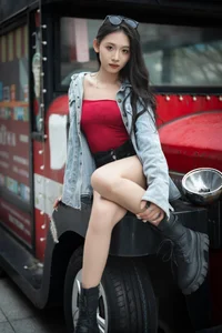 Chic Urban Style: Tian Tian in YiTuYu Art Language Vol.9123 – Modern Fashion Photography and Headphones Aesthetic-10
