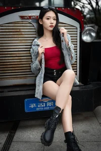 Chic Urban Style: Tian Tian in YiTuYu Art Language Vol.9123 – Modern Fashion Photography and Headphones Aesthetic-4