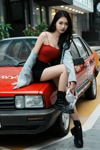 Chic Urban Style: Tian Tian in YiTuYu Art Language Vol.9123 – Modern Fashion Photography and Headphones Aesthetic-14