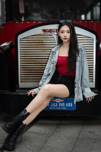 Chic Urban Style: Tian Tian in YiTuYu Art Language Vol.9123 – Modern Fashion Photography and Headphones Aesthetic-17