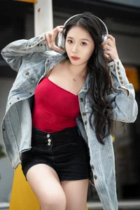 Chic Urban Style: Tian Tian in YiTuYu Art Language Vol.9123 – Modern Fashion Photography and Headphones Aesthetic-3