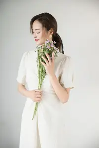 Zhou Xu Xu: Pure Beauty with Flowers in the Enchanting YiTuYu Vol.8758 Collection-9