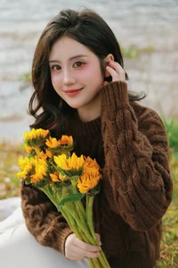 Autumn Muse: Cozy Knits and Radiant Sunflowers-0