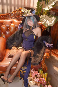 Coser Xi Huan Ai Li Ma Alluring Cheshire Qipao Cosplay Unveiling 37 Captivating Photos-3