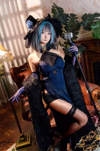 Coser Xi Huan Ai Li Ma Alluring Cheshire Qipao Cosplay Unveiling 37 Captivating Photos-11