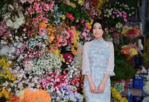 Radiant Vietnamese Beauty in Ao Dai with National Flag-11