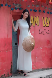 VGU No.79: Elegant Vietnamese Ao Dai Beauty on Hanoi Train Street-0