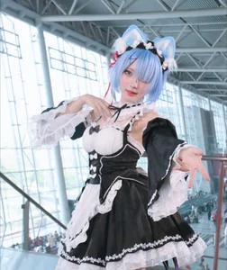 Stunning Rem Cat Maid Cosplay by Hana at Firefly Animation Carnival – Re:Zero Inspired Anime Photoshoot-0