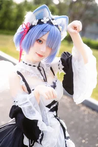 Stunning Rem Cat Maid Cosplay by Hana at Firefly Animation Carnival – Re:Zero Inspired Anime Photoshoot-47